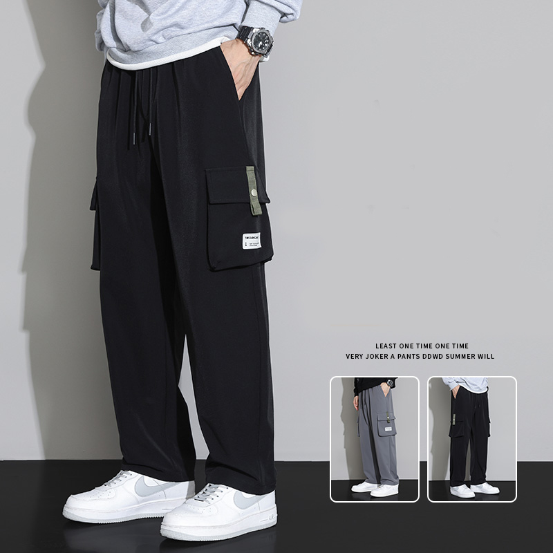 Men'S Fashion Khaki Pants - بنطلون كارجو رجالي جديد من القطن،