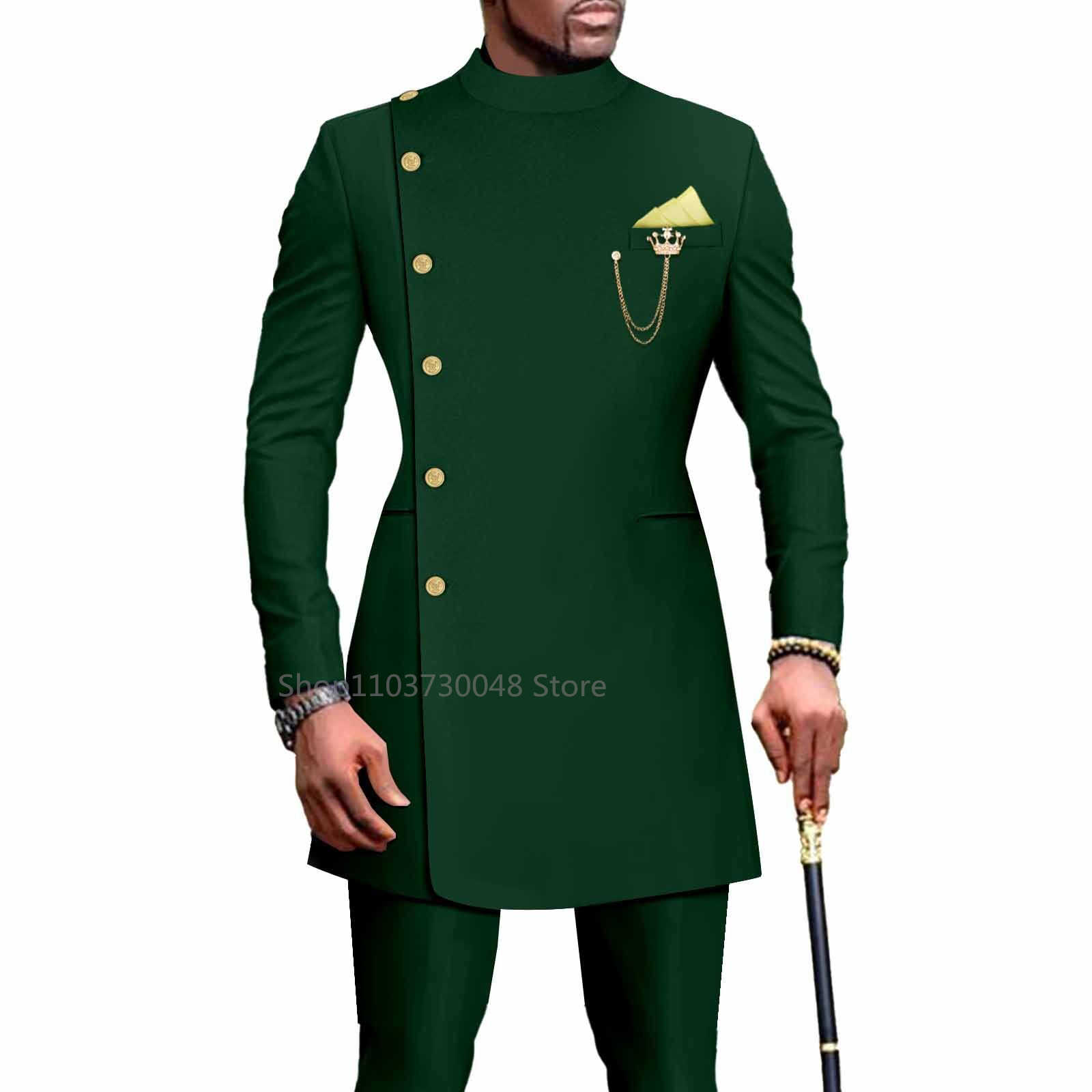 Slim Fit Blazer Men - بذلات رجالية أحادية اللون بقصة ضيقة