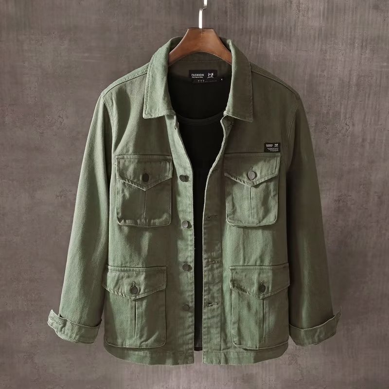 Mens Fashion Denim Jacket - الربيع والخريف جديد أزياء رجالية عارضة