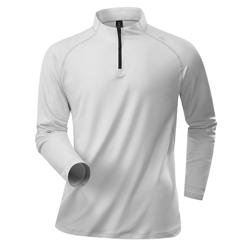 Mens Fashion Quarter Zip - قميص رياضي رجالي من QICHE مبطن