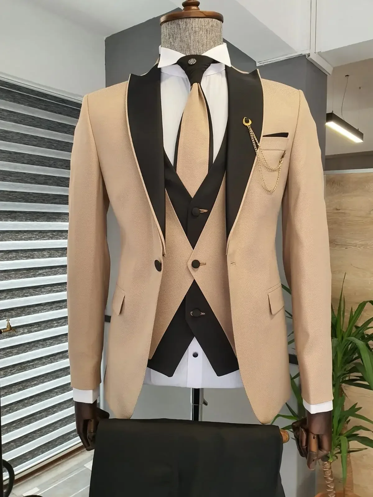 Slim Fit Blazer Men - بدلة رجالية إنجليزية رسمية للزفاف، سترة