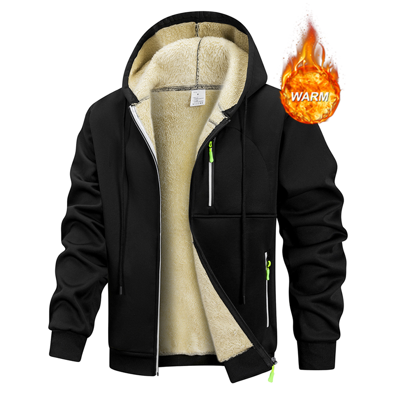 Sherpa Jacket Fleece - الرجال شتاء دافئ شيربا أفخم اصطف