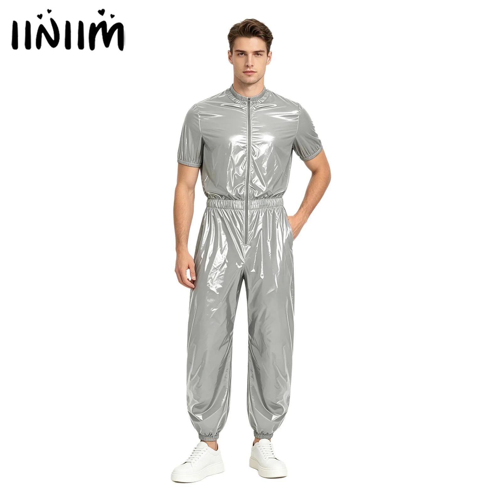 Mens Fashion Zip Up - بدلة رجالية مقاومة للماء قطعة واحدة