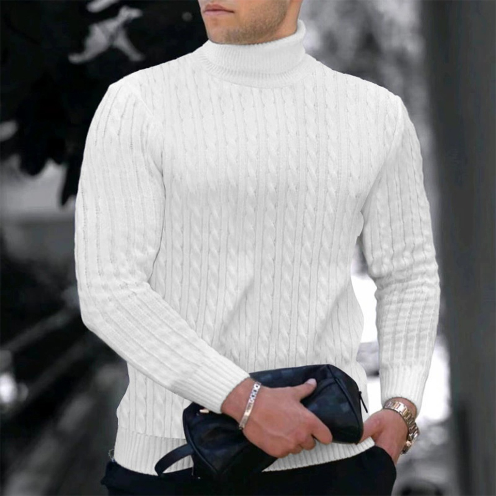 Mens Fashion Mullet - خريف شتاء جديد الرجال متماسكة سترة