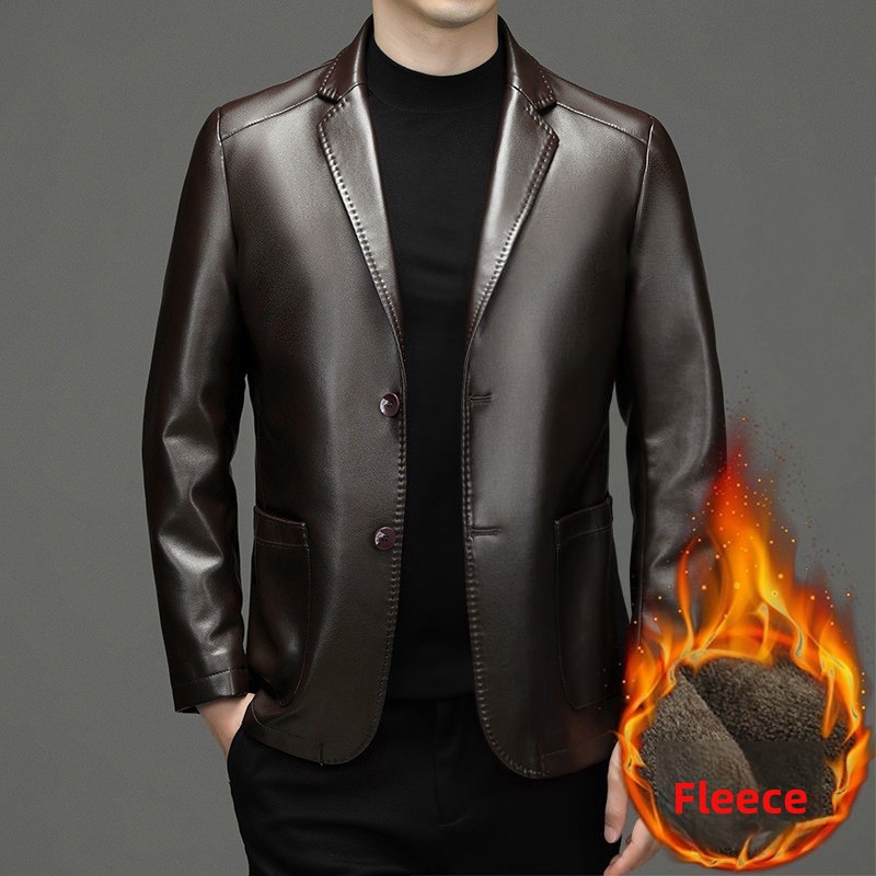 جديد الرجال بليزرات جلدية حقيق - مراجعة Slim Fit Blazer Men وسعره