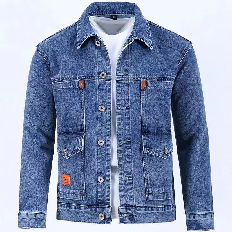 موضة جديدة لربيع وخريف عام 202 - مراجعة Mens Fashion Denim Jacket وسعره