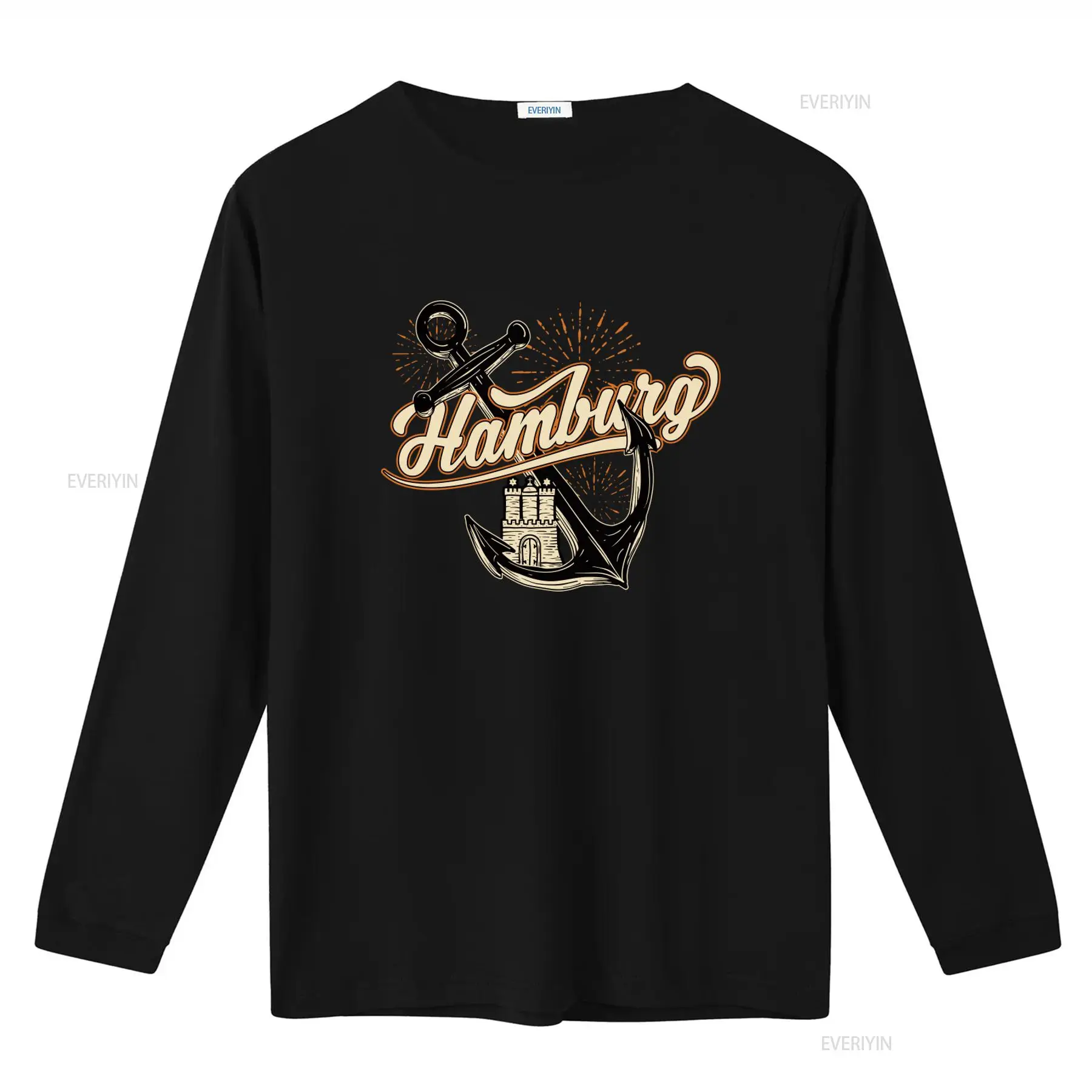تي شيرت رجالي بطبعة مرساة هامب - مراجعة Men'S Fashion Hamburg وسعره