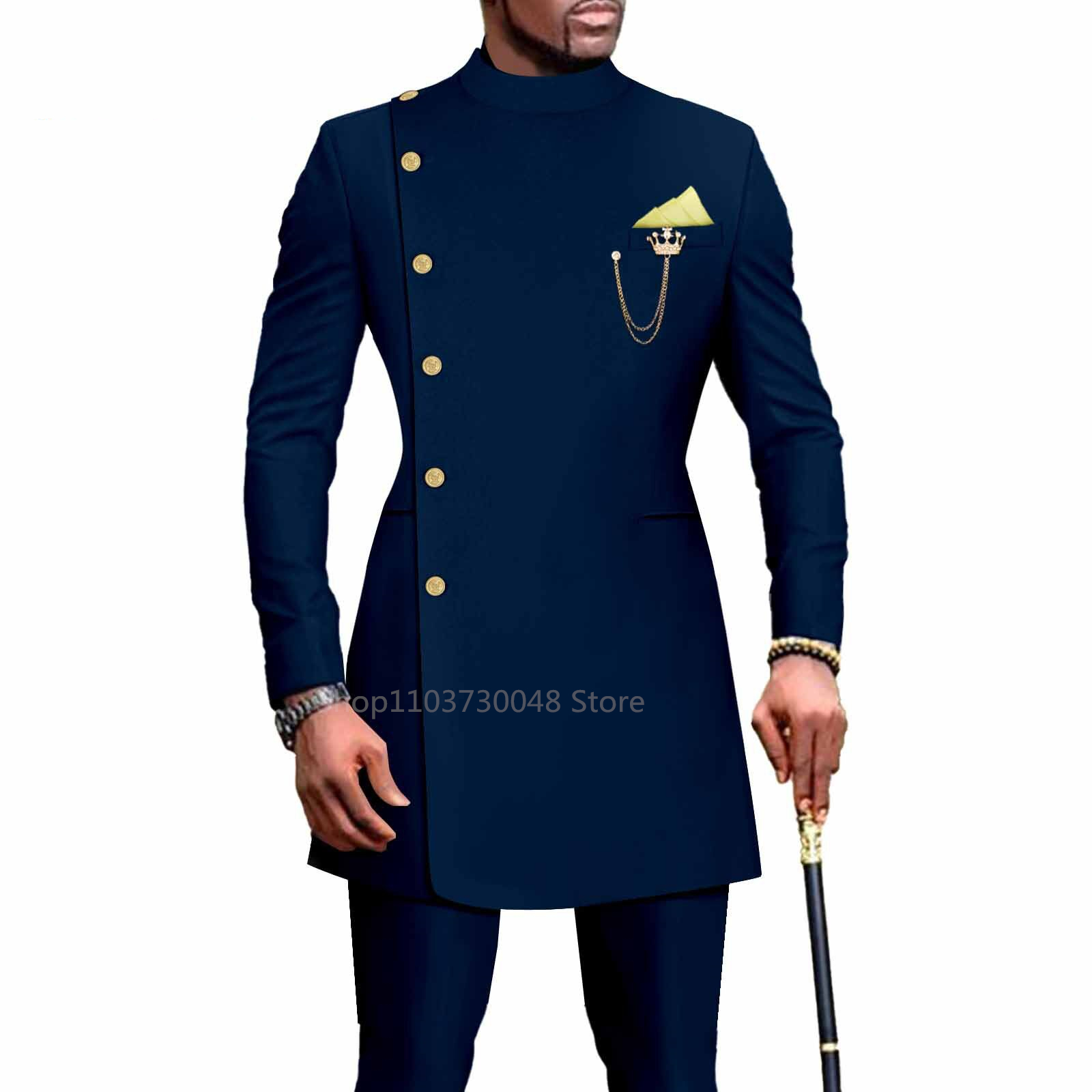 بذلات رجالية أحادية اللون بقصة - مراجعة Slim Fit Blazer Men وسعره