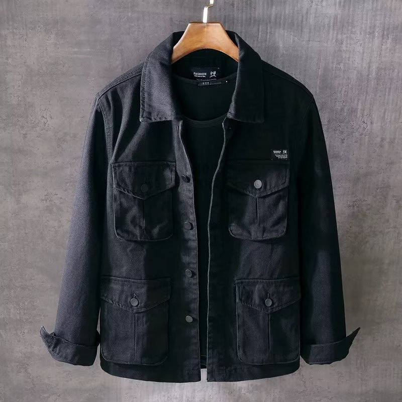 الربيع والخريف جديد أزياء رجال - مراجعة Mens Fashion Denim Jacket وسعره