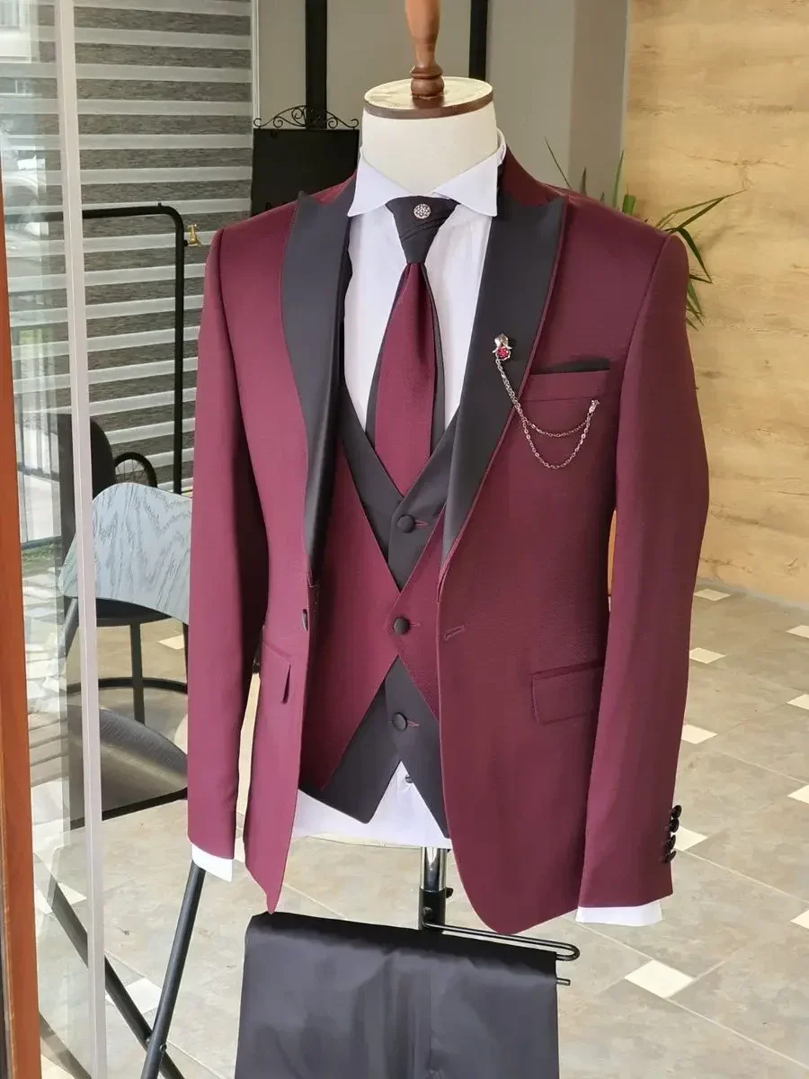بدلة رجالية إنجليزية رسمية للز - مراجعة Slim Fit Blazer Men وسعره