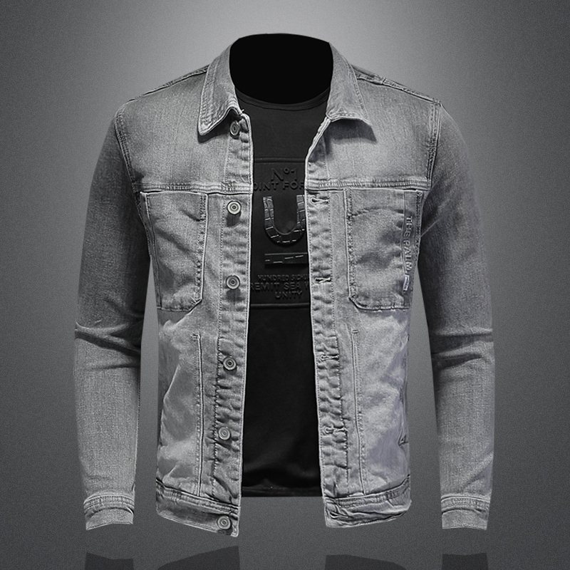 موضة الدنيم سترة الرجال القطن  - مراجعة Mens Fashion Denim Jacket وسعره