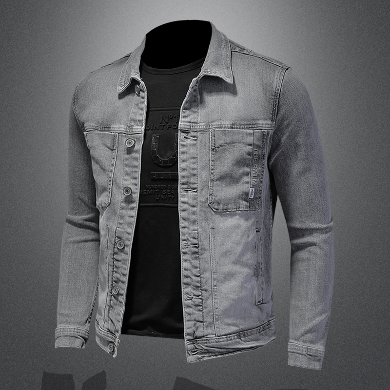 موضة الدنيم سترة الرجال القطن  - مراجعة Mens Fashion Denim Jacket وسعره