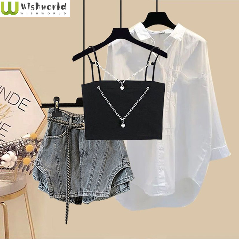 طقم جينز تنحيف وتنورة نسائي ،  - مراجعة Jeans Shirt Fashion For Men وسعره