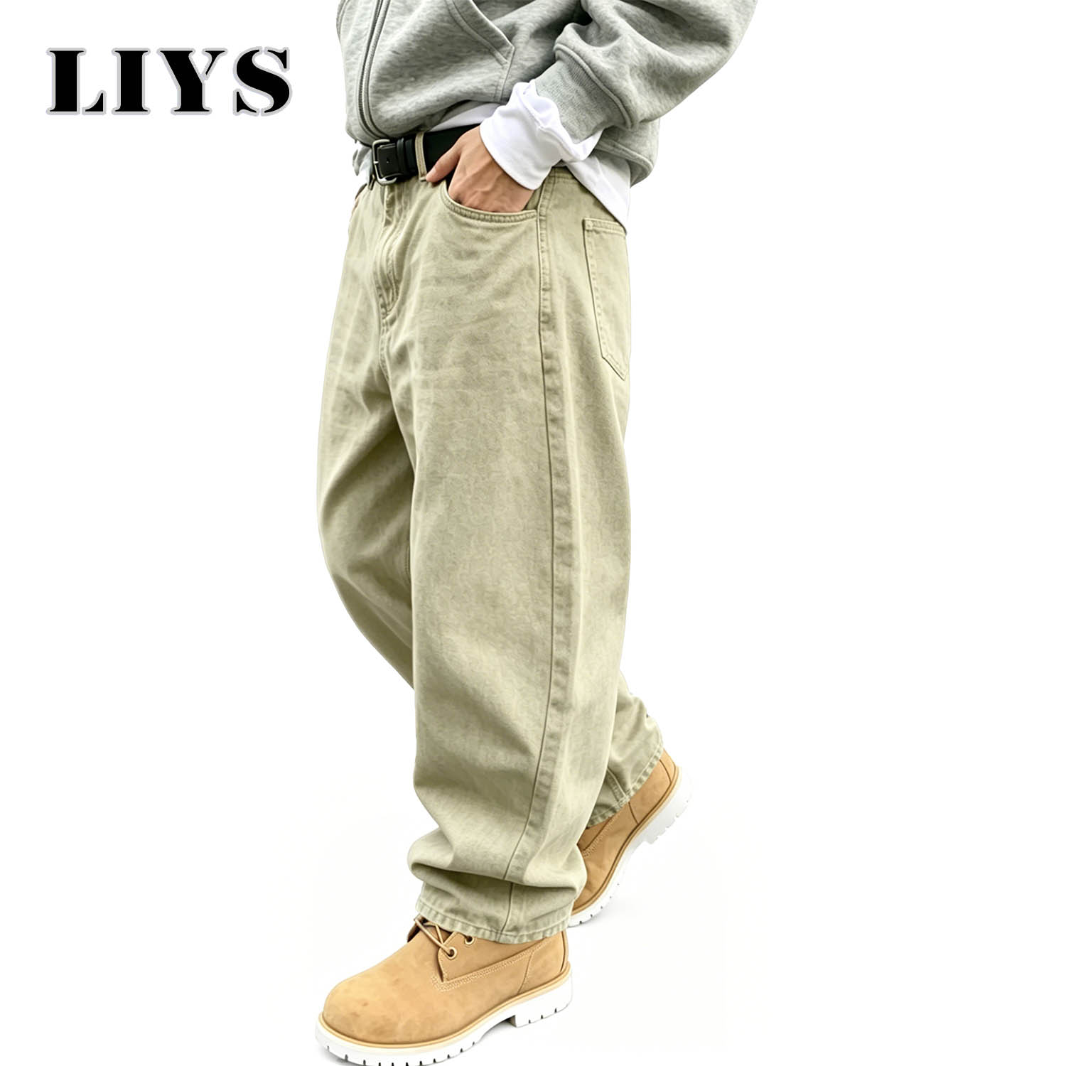 بنطلون جينز رجالي LIYS بتصميم  - مراجعة Men'S Fashion Khaki Pants وسعره