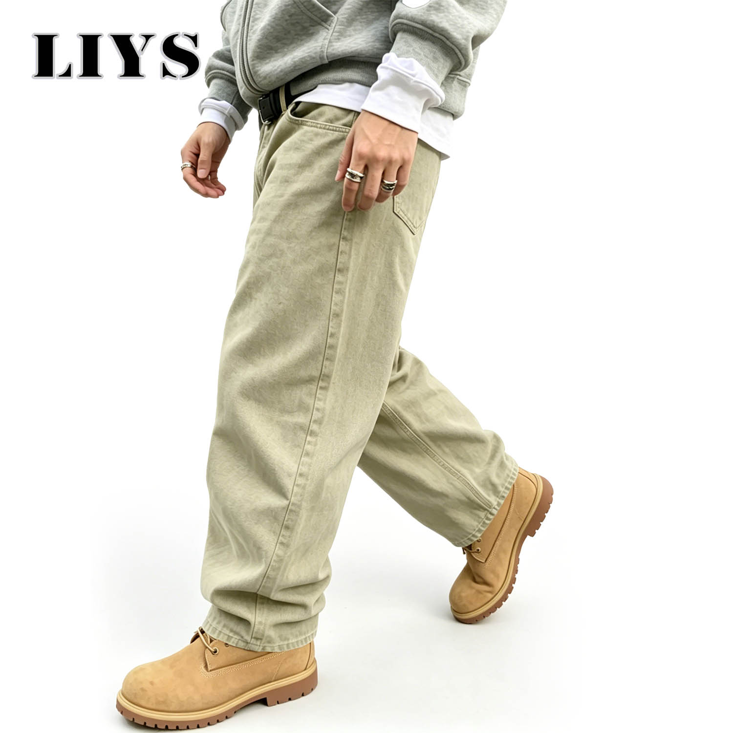 بنطلون جينز رجالي LIYS بتصميم  - مراجعة Men'S Fashion Khaki Pants وسعره