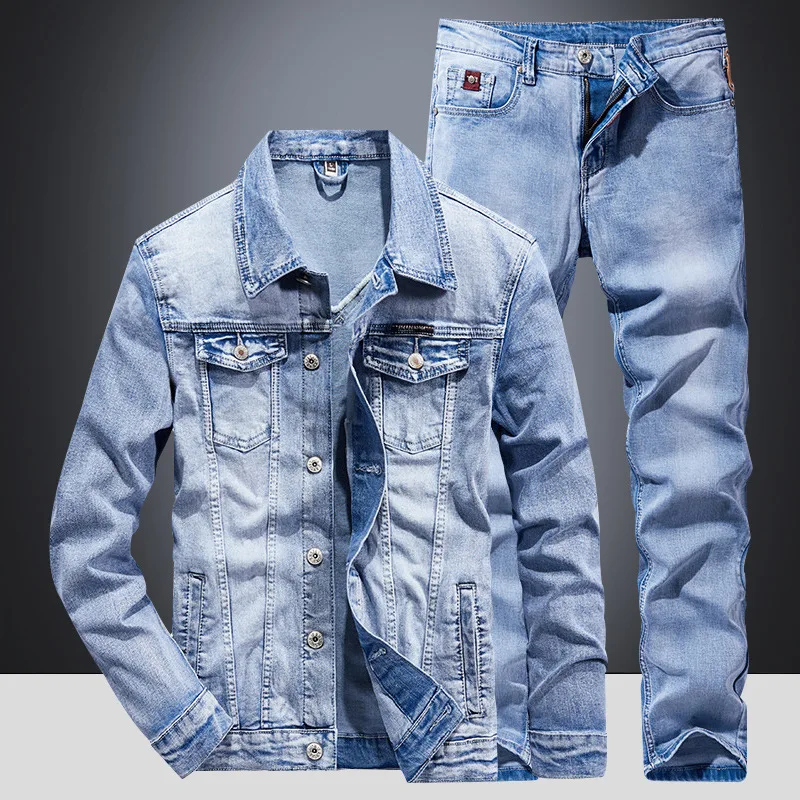 طقم جاكيت دنيم رجالي عصري غير  - مراجعة Mens Fashion Denim Jacket وسعره