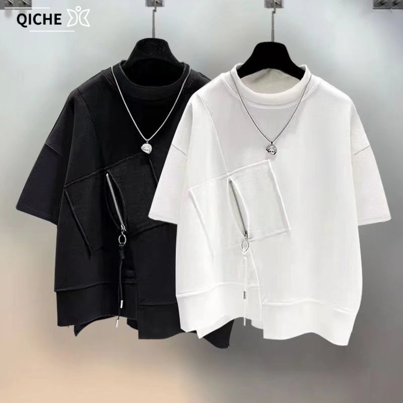 قميص QICHE للرجال بأكمام قصيرة - مراجعة Mens Fashion Quarter Zip وسعره
