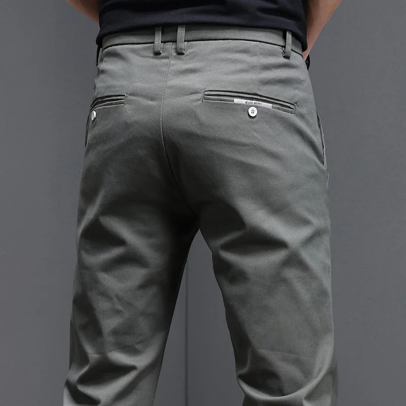 97.8% قطن 2025 ربيع الخريف سرا - مراجعة Men'S Fashion Khaki Pants وسعره