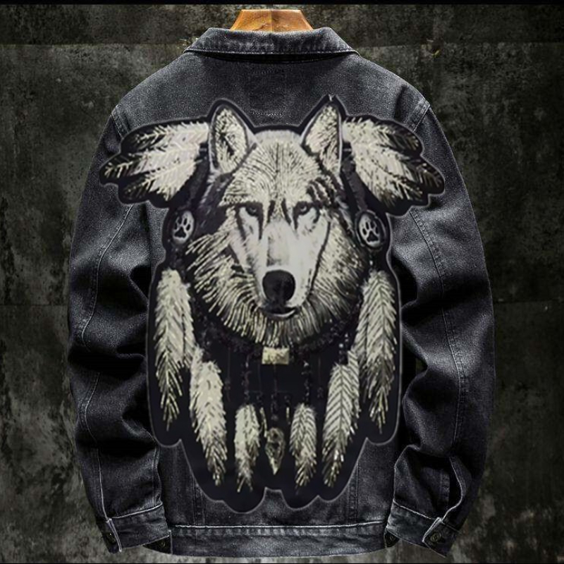 أمريكا خمر الثقيلة الذئب المطر - مراجعة Mens Fashion Denim Jacket وسعره