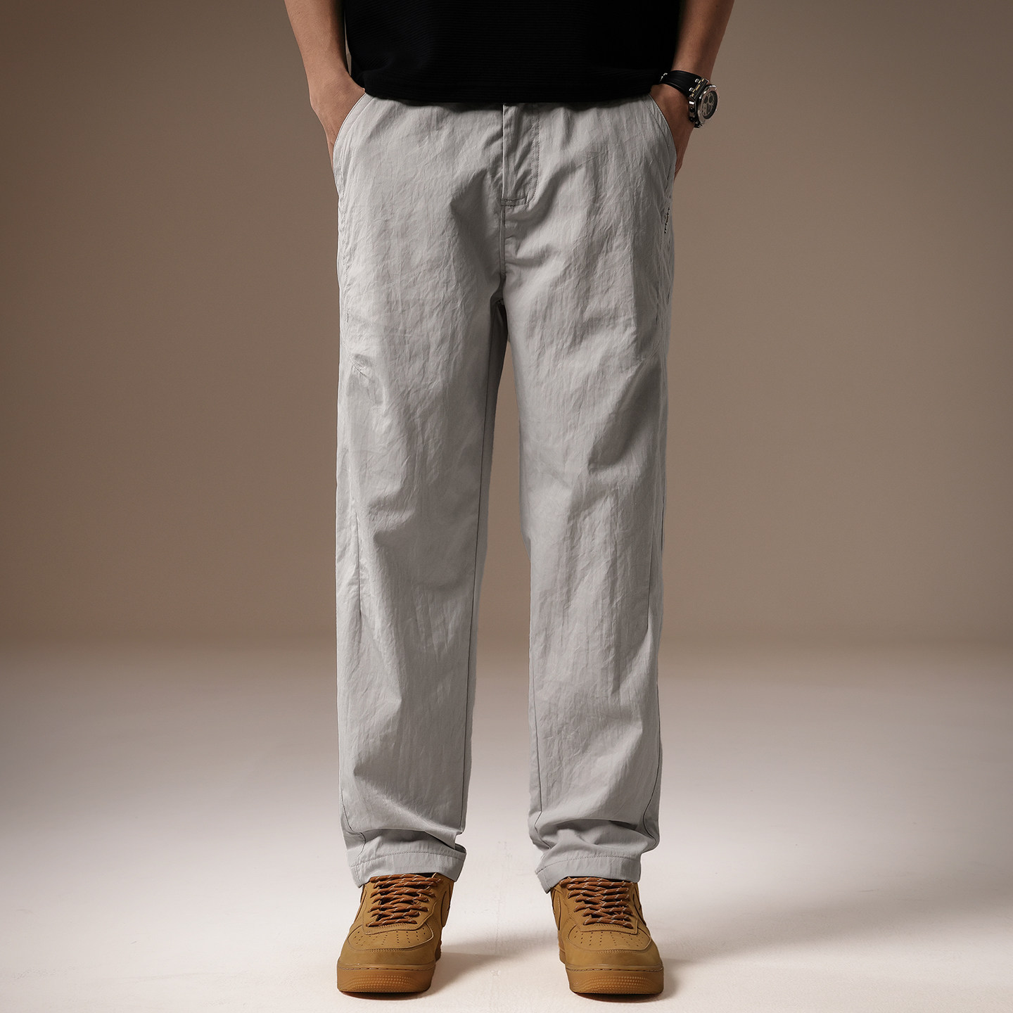 بنطلون رجالي رمادي فاتح كاكي ب - مراجعة Men'S Fashion Khaki Pants وسعره