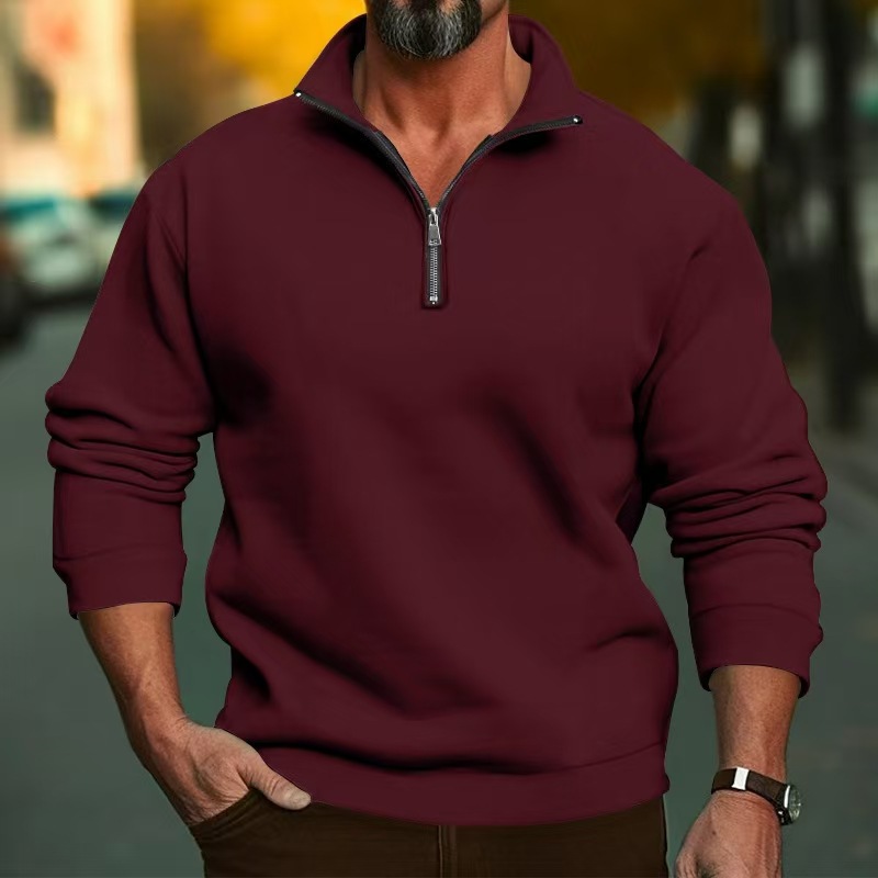 سويت شيرت بسحاب ربعي للرجال وا - مراجعة Mens Fashion Quarter Zip وسعره
