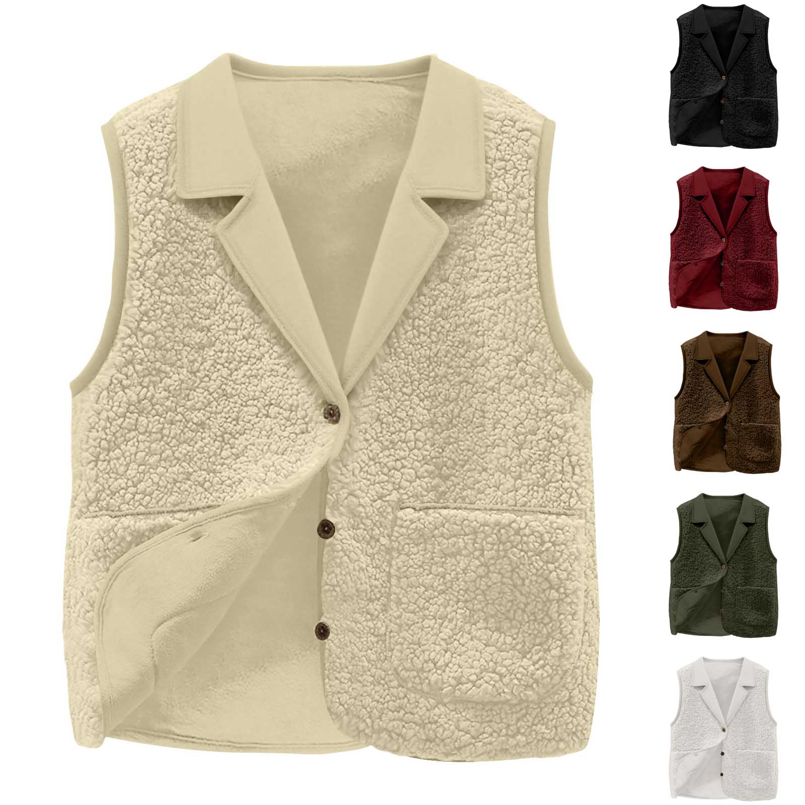 سترة نسائية من صوف شيربا، ياقة - مراجعة Sherpa Jacket Fleece وسعره