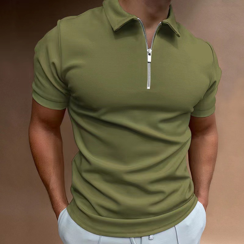 قميص بولو رجالي صيفي بأكمام قص - مراجعة Mens Fashion Quarter Zip وسعره