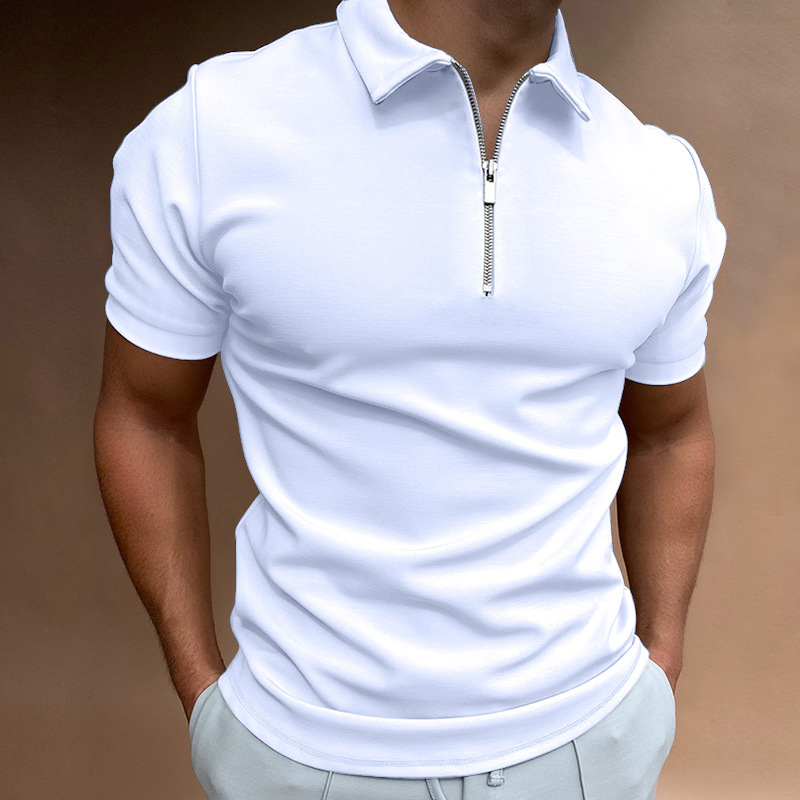 قميص بولو رجالي صيفي بأكمام قص - مراجعة Mens Fashion Quarter Zip وسعره