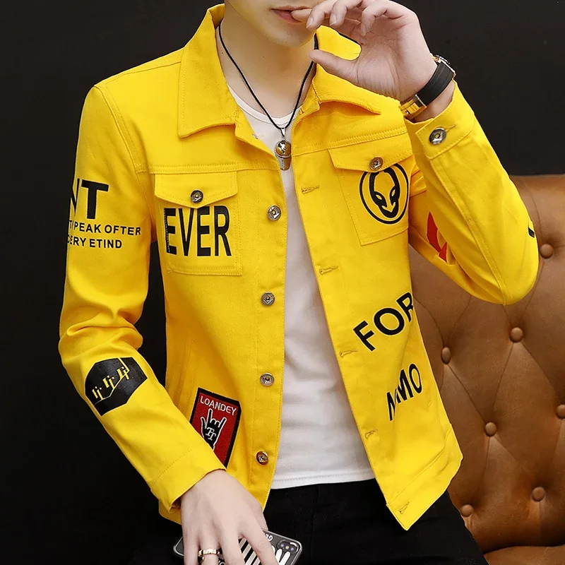 35 ربيع الخريف جديد الرجال عار - مراجعة Mens Fashion Denim Jacket وسعره