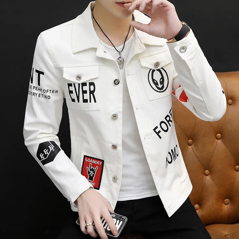 35 ربيع الخريف جديد الرجال عار - مراجعة Mens Fashion Denim Jacket وسعره