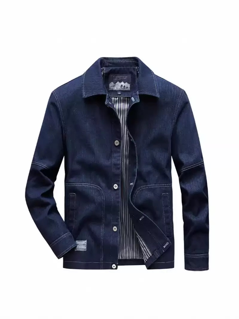 الخريف والربيع موضة الاتجاه ال - مراجعة Mens Fashion Denim Jacket وسعره