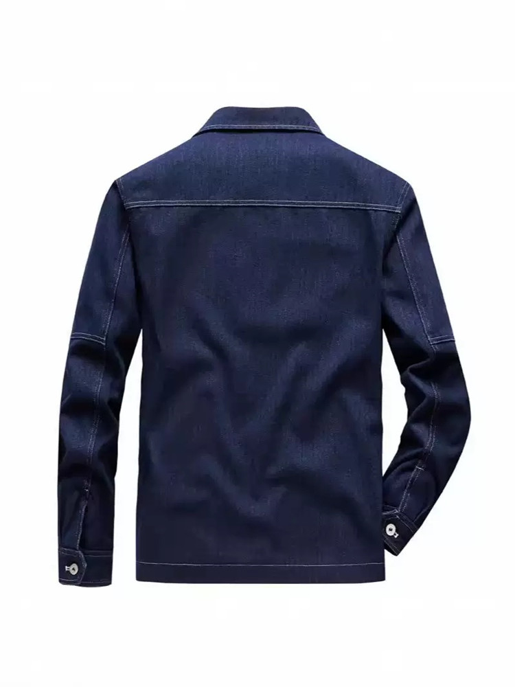 الخريف والربيع موضة الاتجاه ال - مراجعة Mens Fashion Denim Jacket وسعره