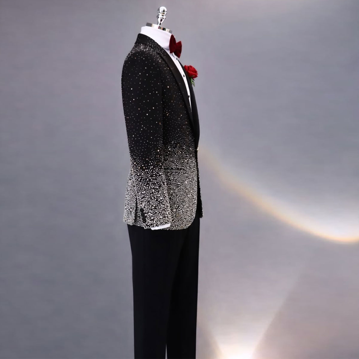 بدلة رجالية أنيقة مرصعة بالأحج - مراجعة Slim Fit Blazer Men وسعره