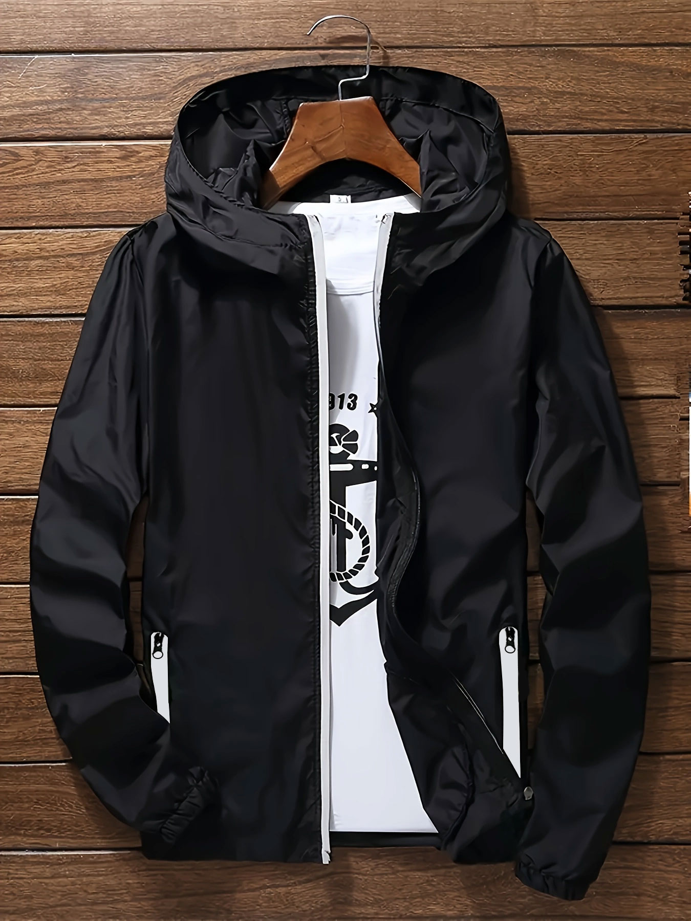 سترة رجالية خفيفة الوزن بغطاء  - مراجعة Mens Fashion Zip Up وسعره