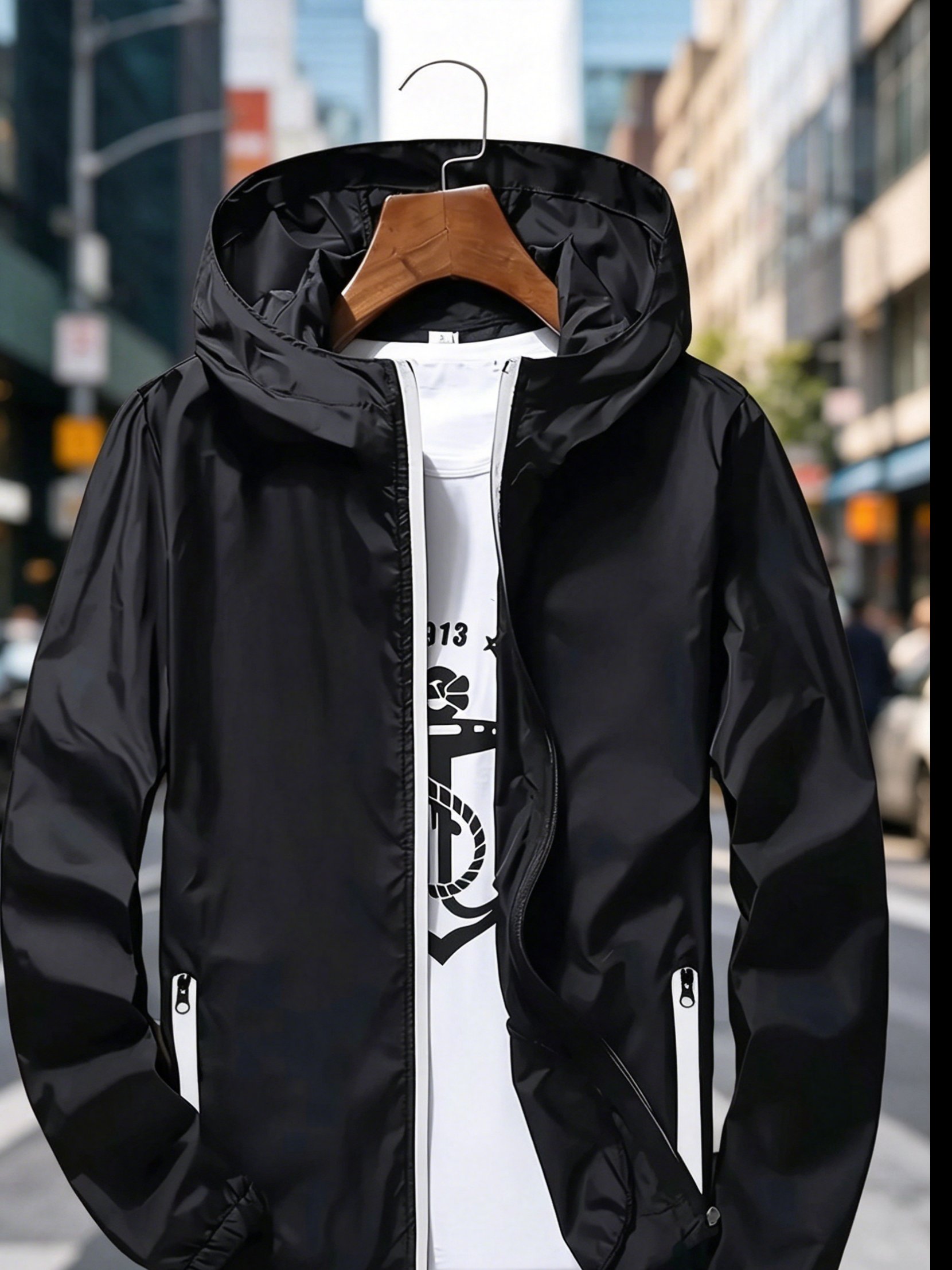 سترة رجالية خفيفة الوزن بغطاء  - مراجعة Mens Fashion Zip Up وسعره