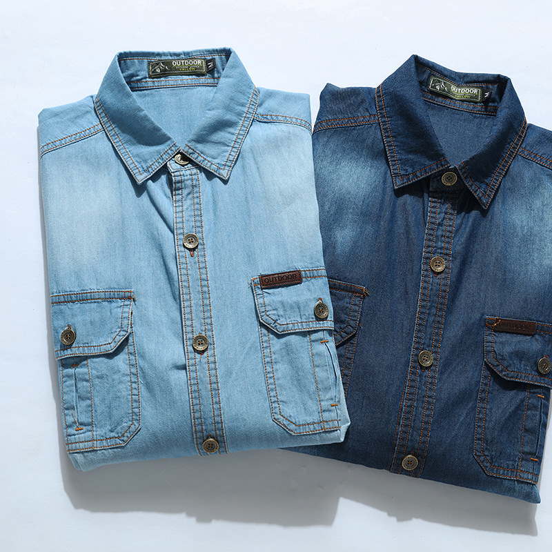 قمصان دينيم رجالية عصرية جديدة - مراجعة Jeans Shirt Fashion For Men وسعره